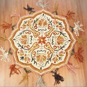 colorful gypsy tassle rug